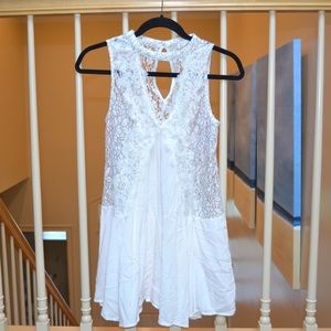 White lace free people dress